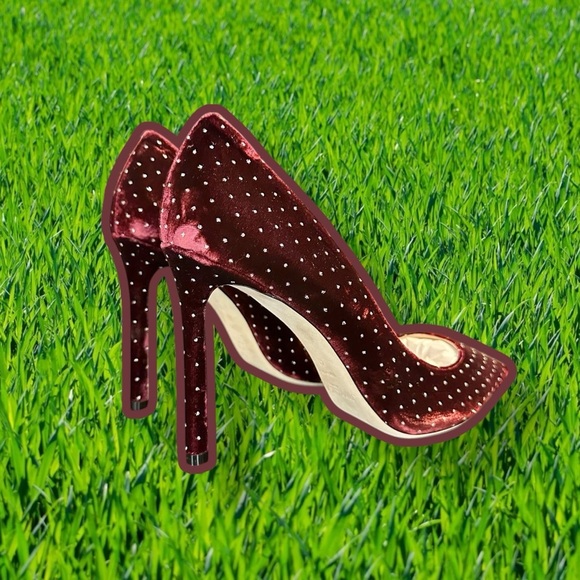 NWT Jimmy Choo ‘Romy 100’ Pumps in “Grape / Silver” Glitter Spotted Velvet Sz 41 - Picture 12 of 16